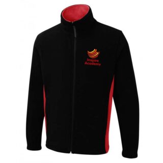 Inspire Staff - Black/Red Full Zip Fleece